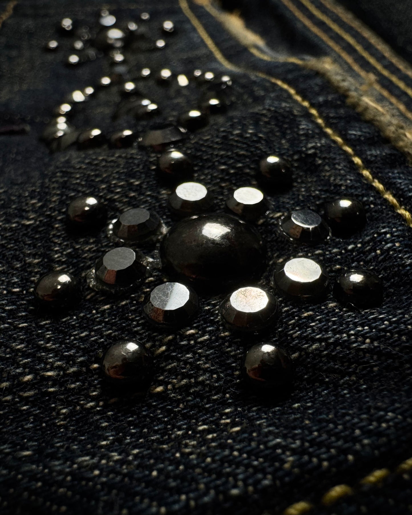 Levi’s 507 Mud Whisker Washed Studded Bootcut Jeans