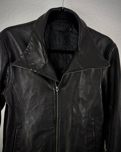 Fuga Spiral Tornado Zip Leather Jacket