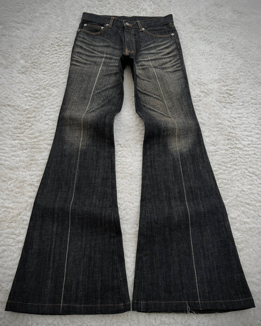 Tornado Mart Mud Claw Marks Washed Bell Bottom Flared Jeans