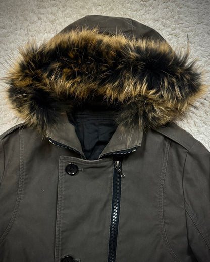 Shellac Fur Hood Double Zip Jacket