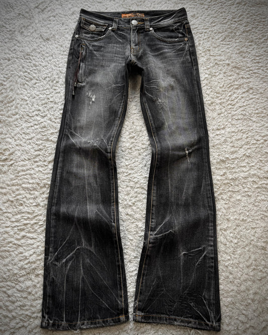 Husky Rustic Hardware Flared Jeans