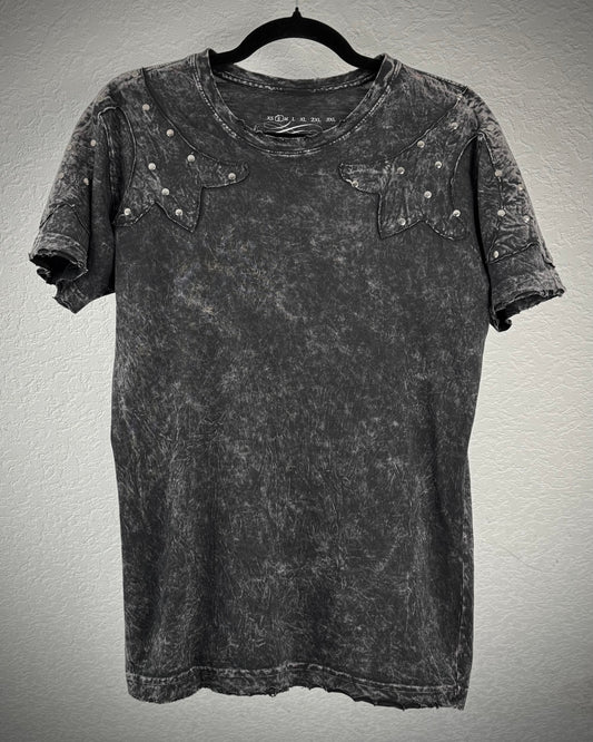 Affliction Studded Distressed T-Shirt