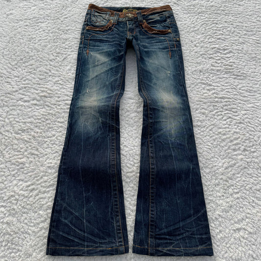 Red Pepper Cheetah Wings Flared Jeans