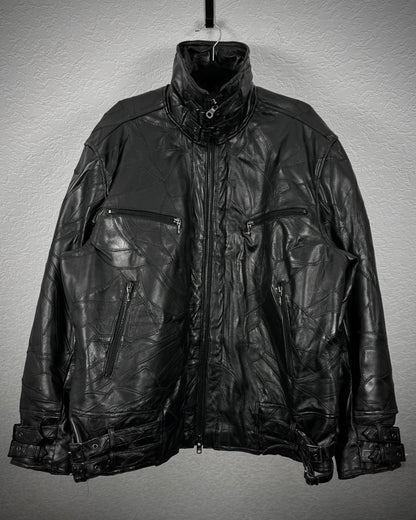 Ville D’Espoir Scar Stitched Leather Patchwork Jacket