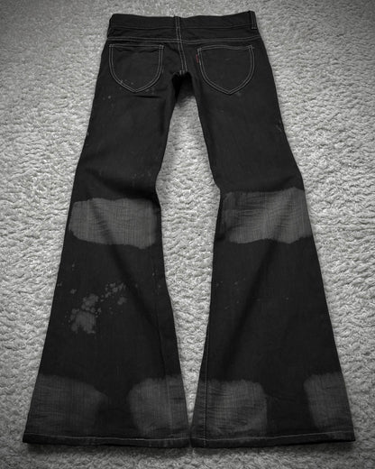 Tornado Mart Smoked Charcoal Washed Flared Jeans
