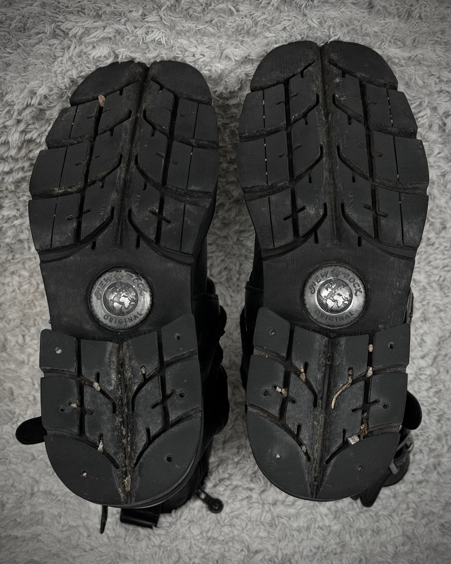 New Rock Steel Heel Leather Boots