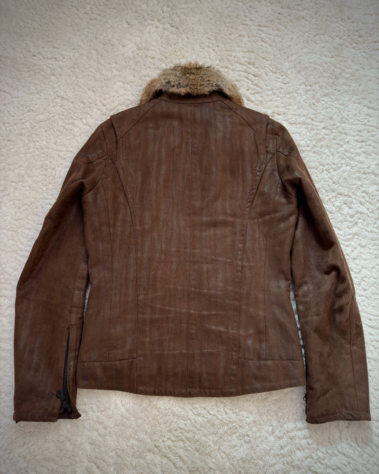 Schlüssel Stingray Pattern Fur Collar Jacket