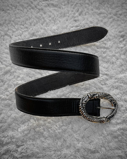 Tornado Mart Snake Buckle Textured Belt