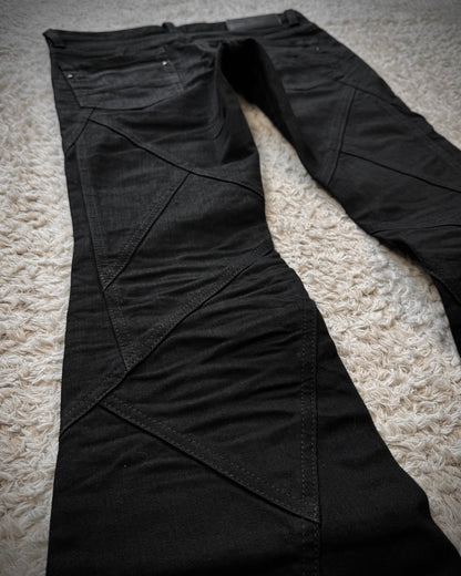 Tornado Mart Patchwork Flared Jeans