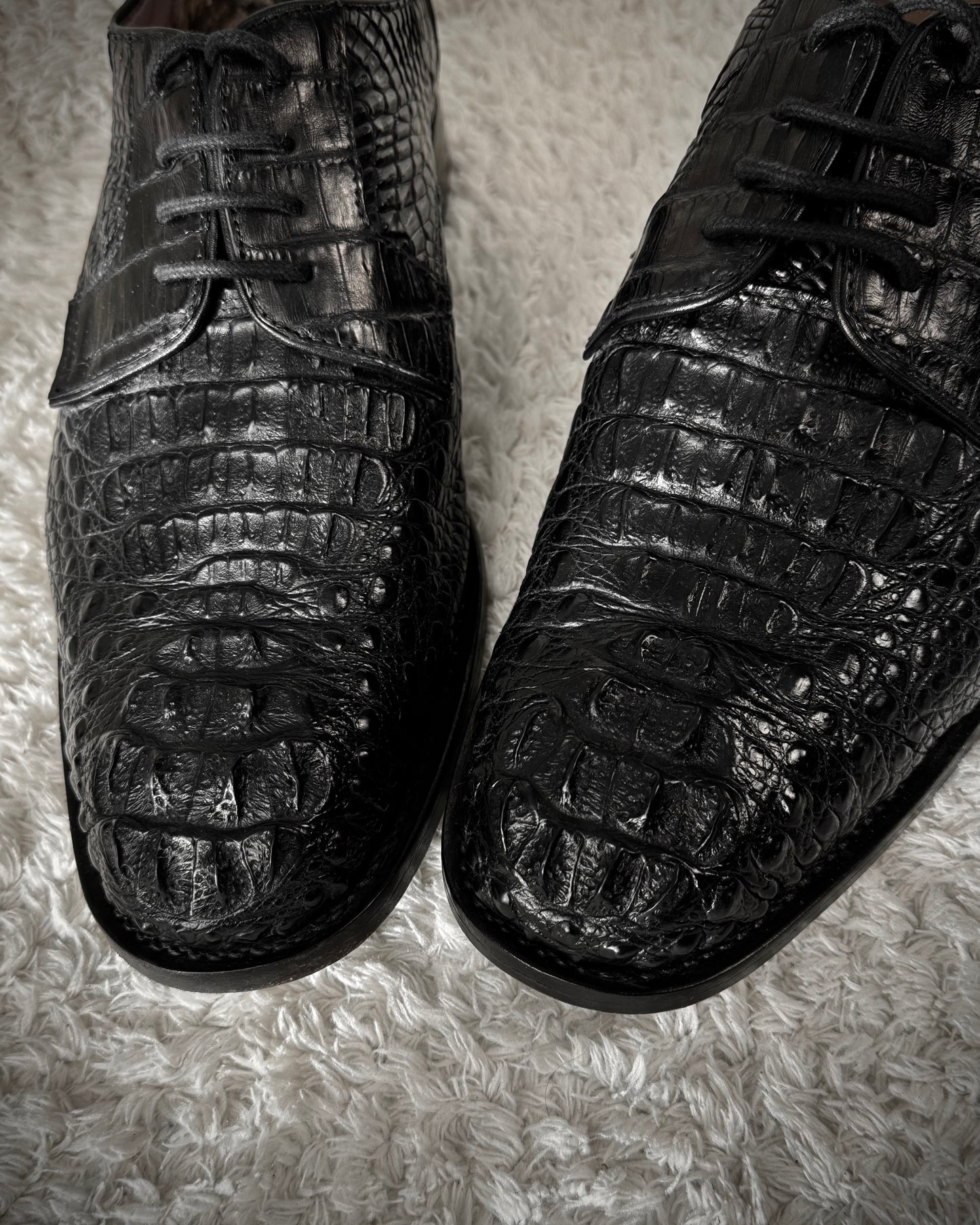 Depth Sculpted Crocodile Leather Boots