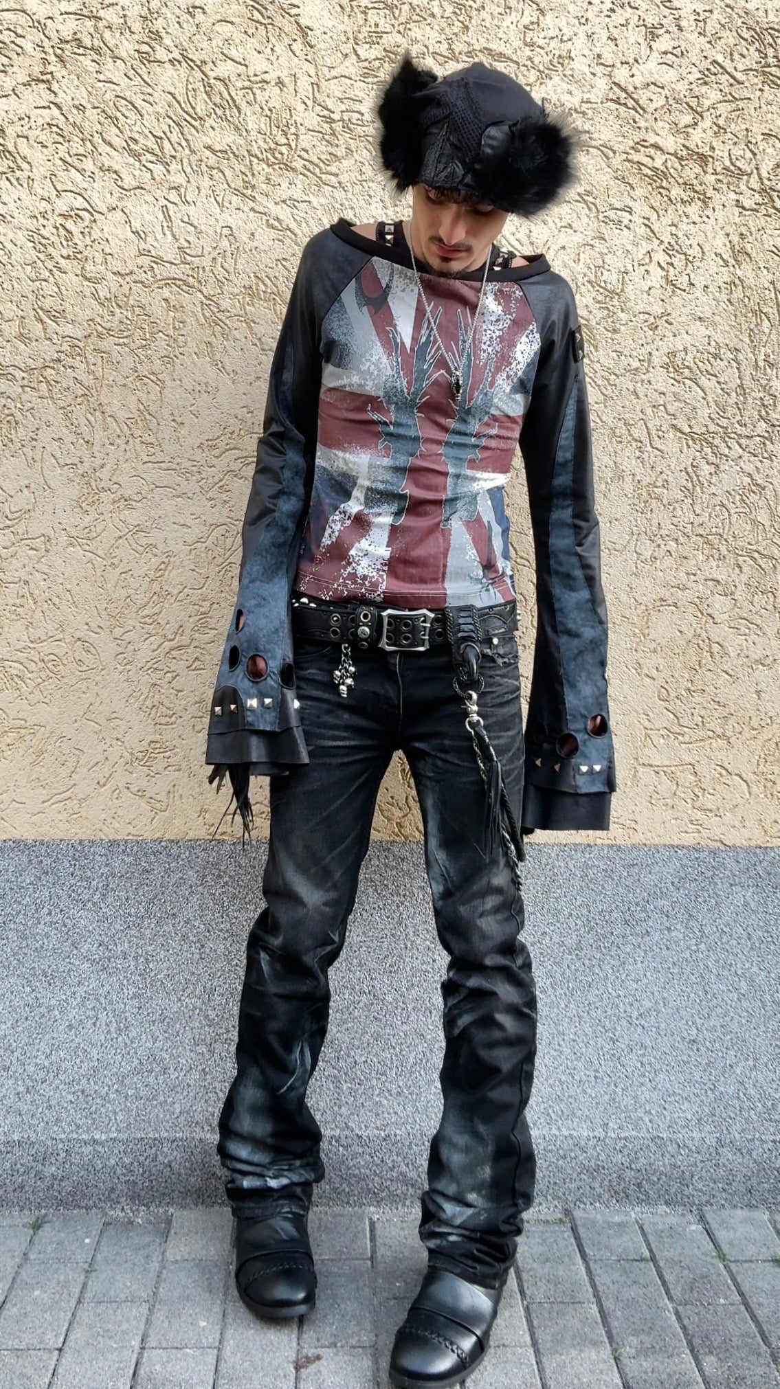 Lagust Clawmarks Coated Bootcut Denim