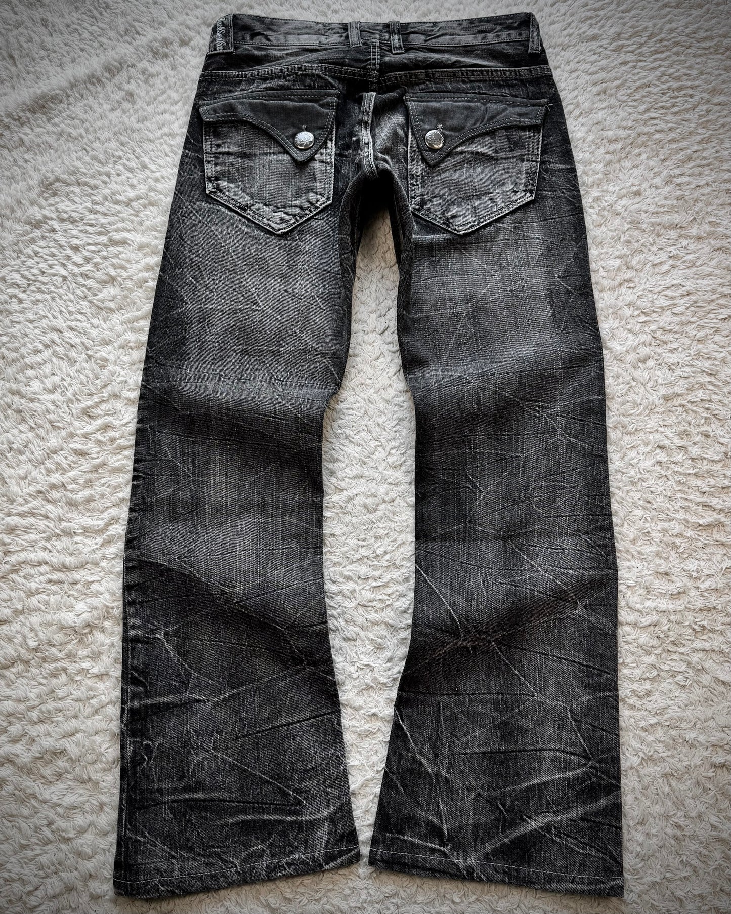 Jack Serika Spider Web Clawmarks Flared Jeans