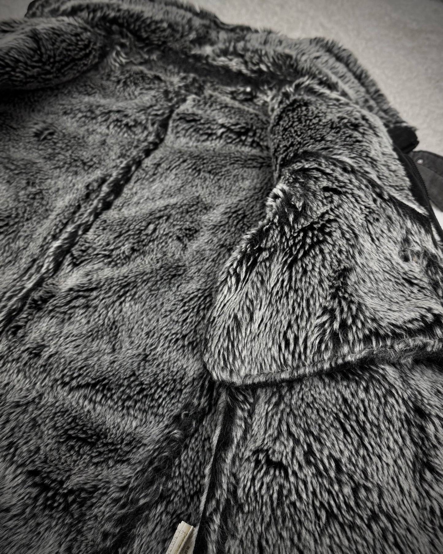 Hideaways Fur Lined Charcoal Suede Jacket