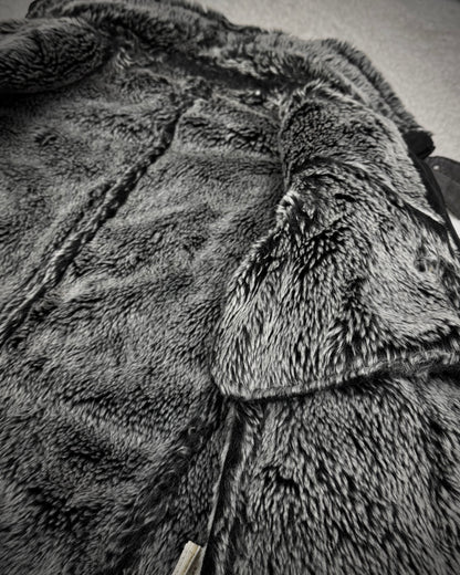 Hideaways Fur Lined Charcoal Suede Jacket