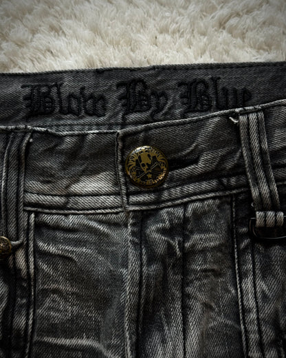Blow By Blue Honeycomb Washed Bootcut Cargo Denim