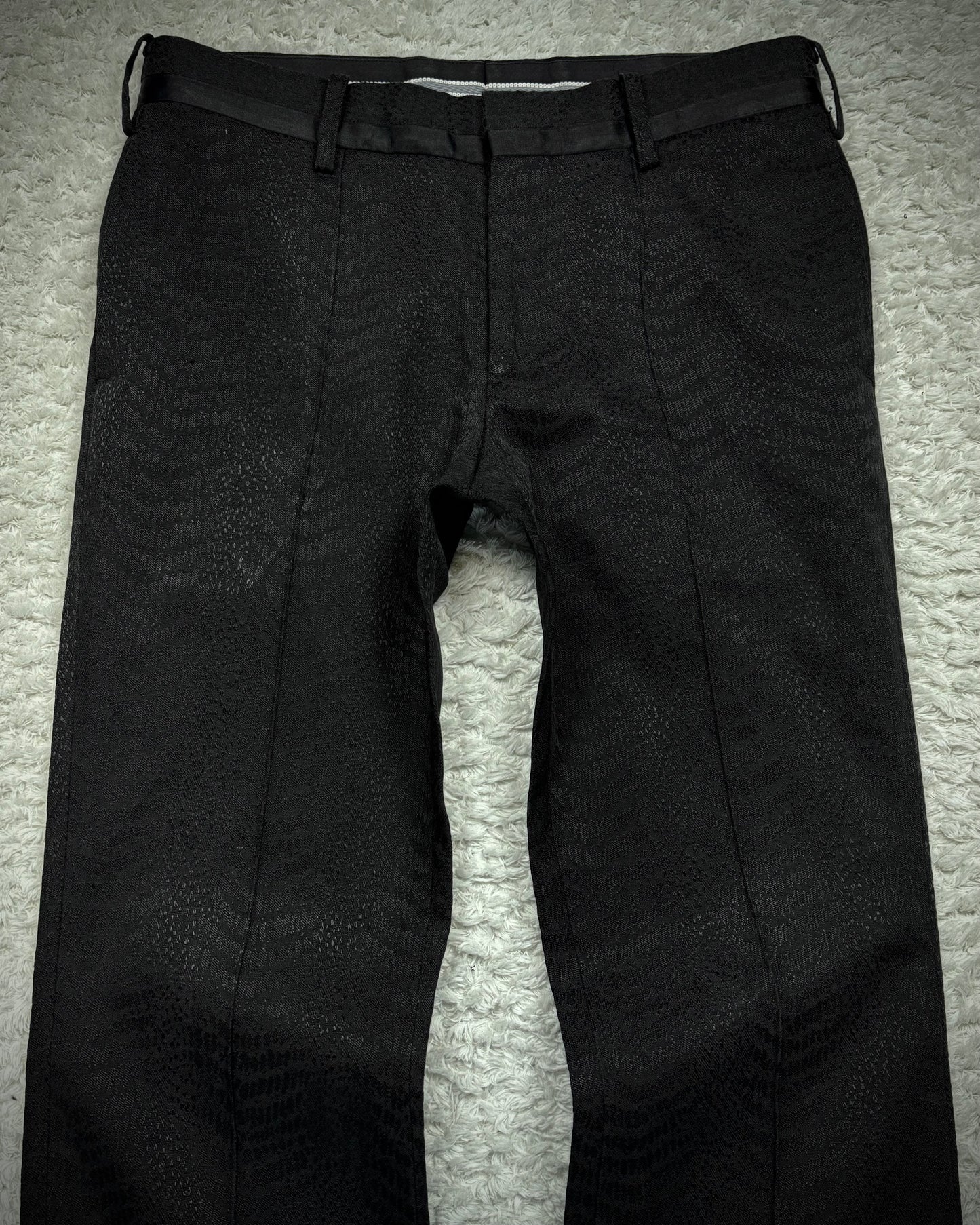 Tornado Mart Python Jacquard Pleated Dress Pants