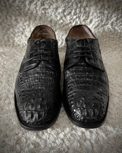 Depth Sculpted Crocodile Leather Boots