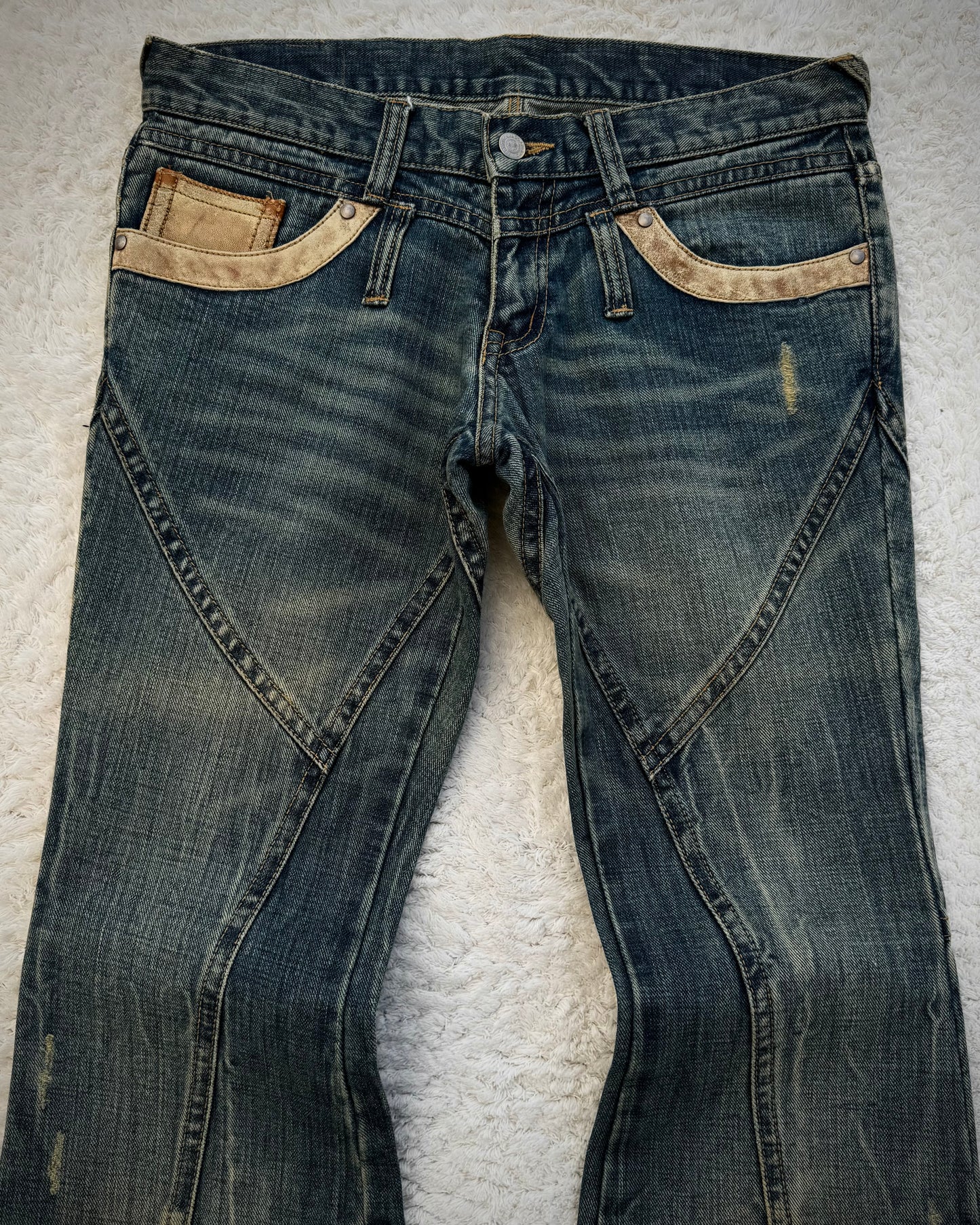 Tornado Mart Sample Mud Washed Flared Jeans