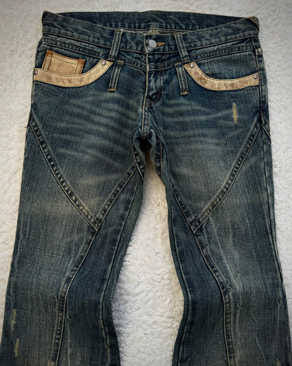 Tornado Mart Sample Mud Washed Flared Jeans