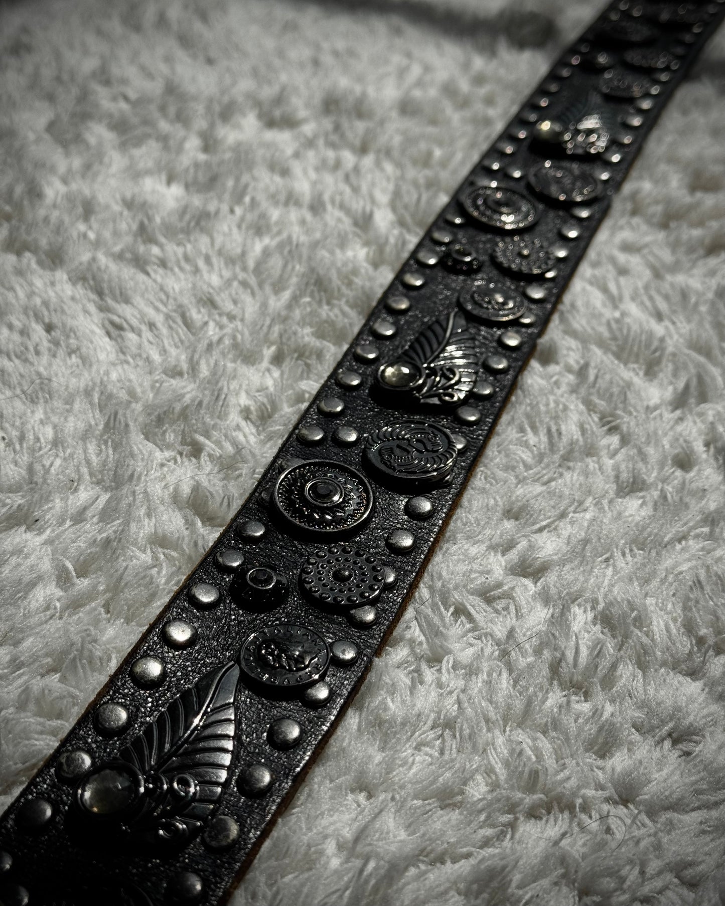 Diavlo Western Buckle Vintage Leather Belt