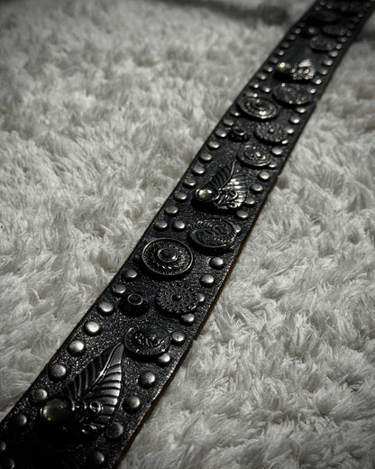 Diavlo Western Buckle Vintage Leather Belt