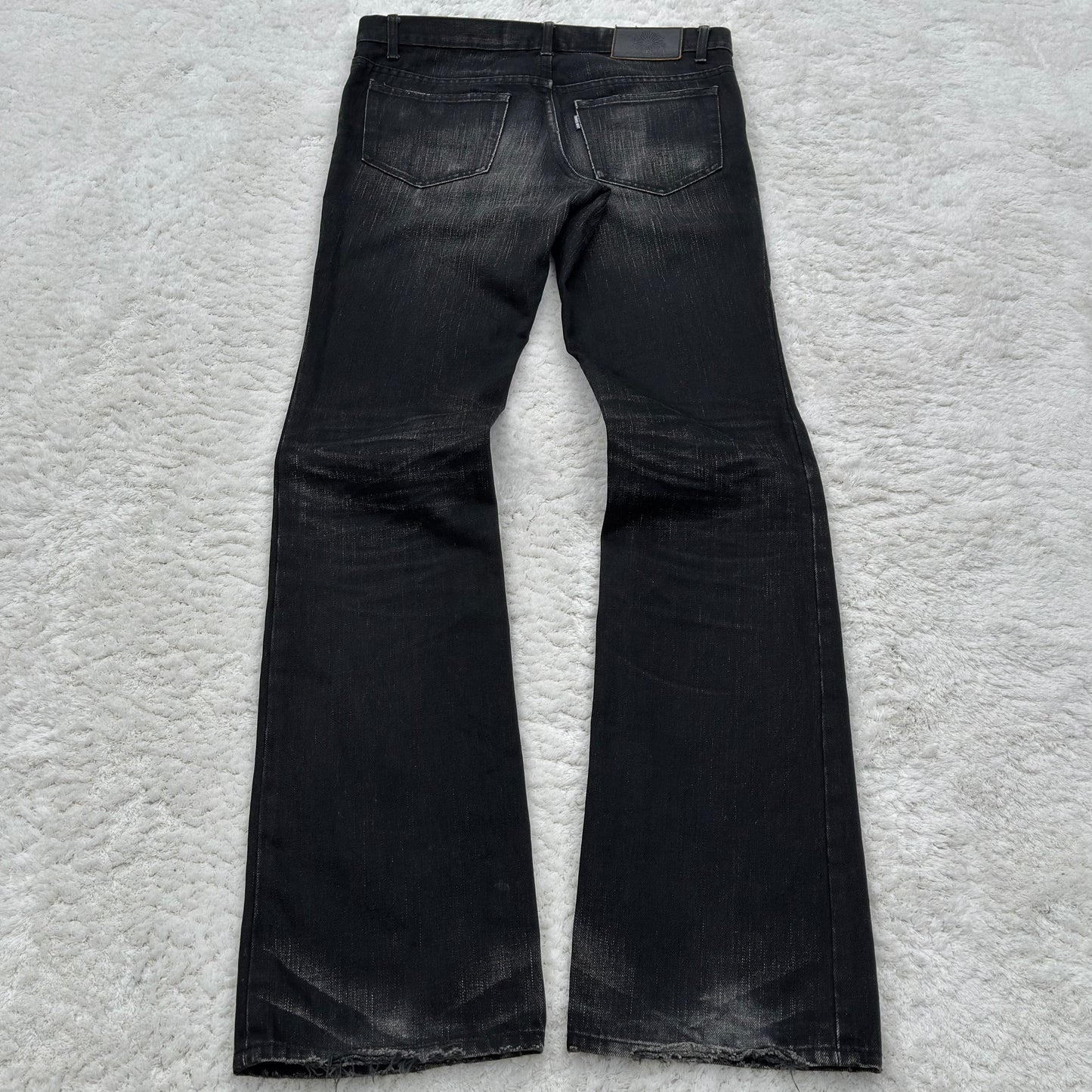 Tornado Mart Black Washed Bootcut Jeans