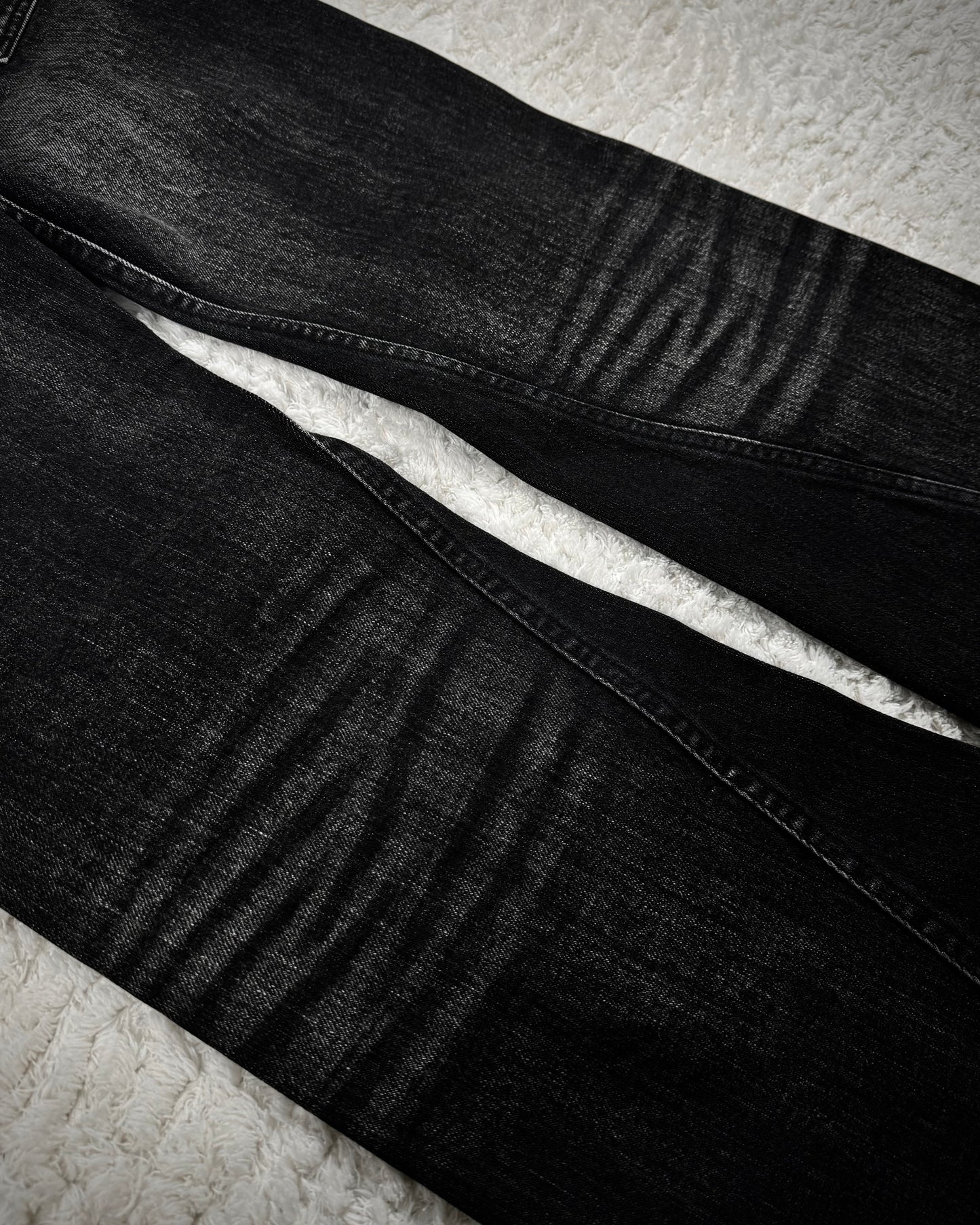 Tornado Mart Clawmark Wash Spiral Flared Jeans