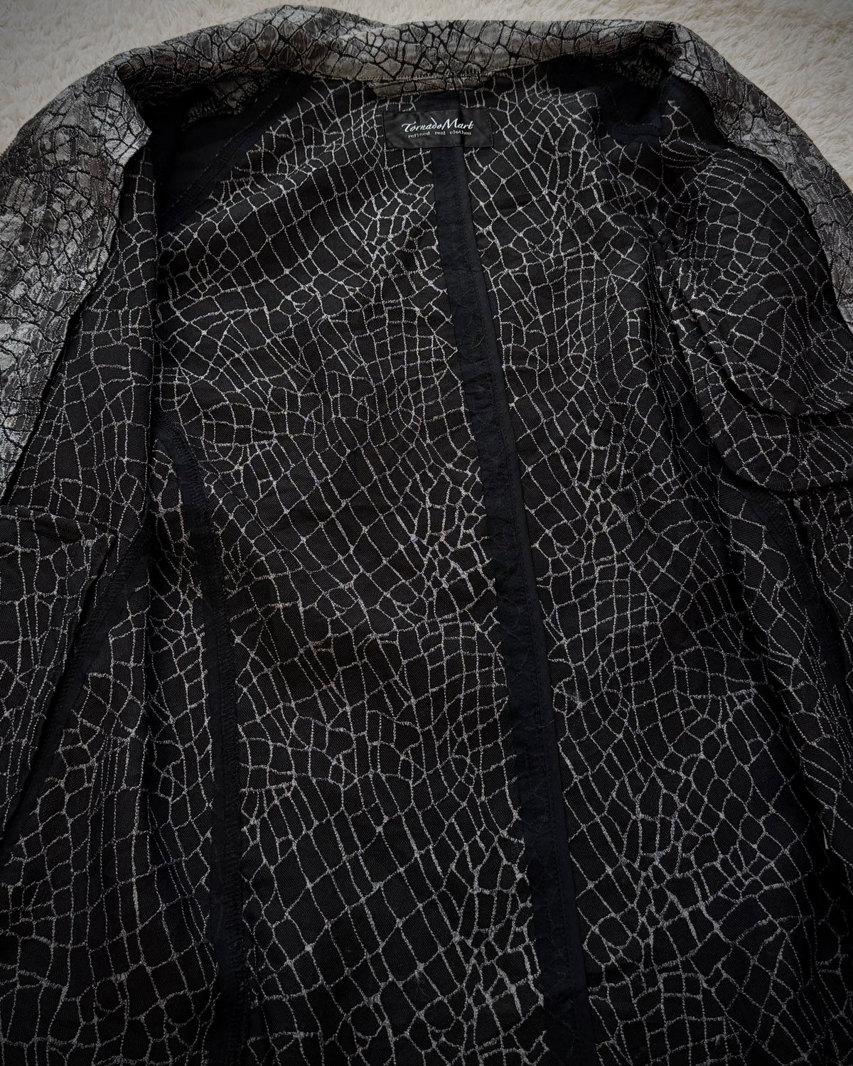 Tornado Mart Crocodile Woven Double Zip Jacket