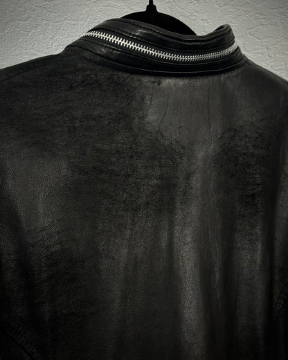 14th Addiction Cross Zip Leather Jacket