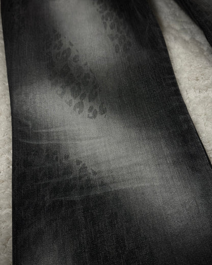 Semantic Design Leopard Imprint Bootcut Jeans