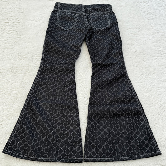 Snakeskin Bell Bottom Pants