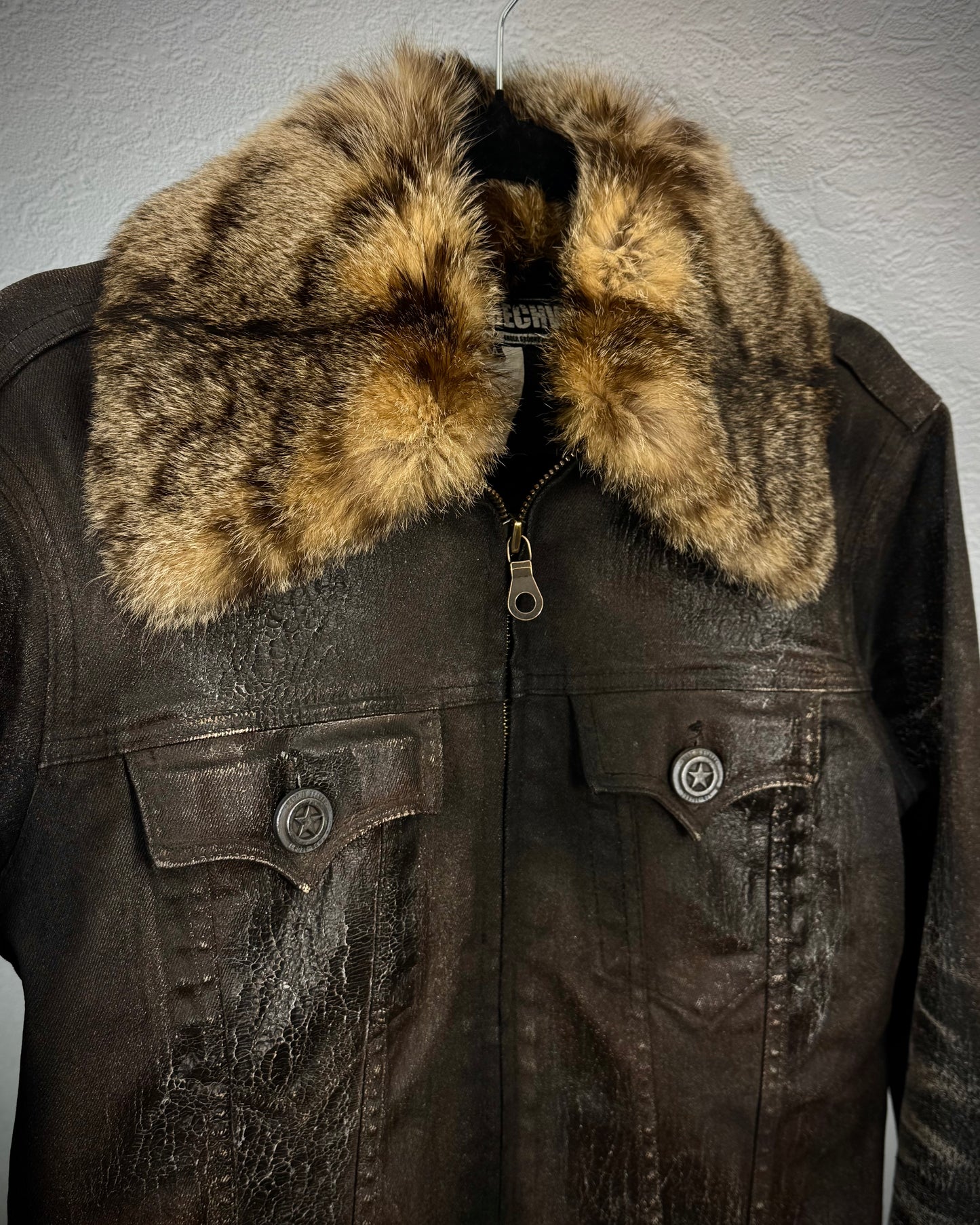 Led Rechwe “Arizona” Crack Waxed Fur Jacket