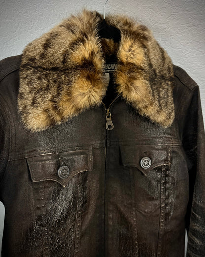 Led Rechwe “Arizona” Crack Waxed Fur Jacket