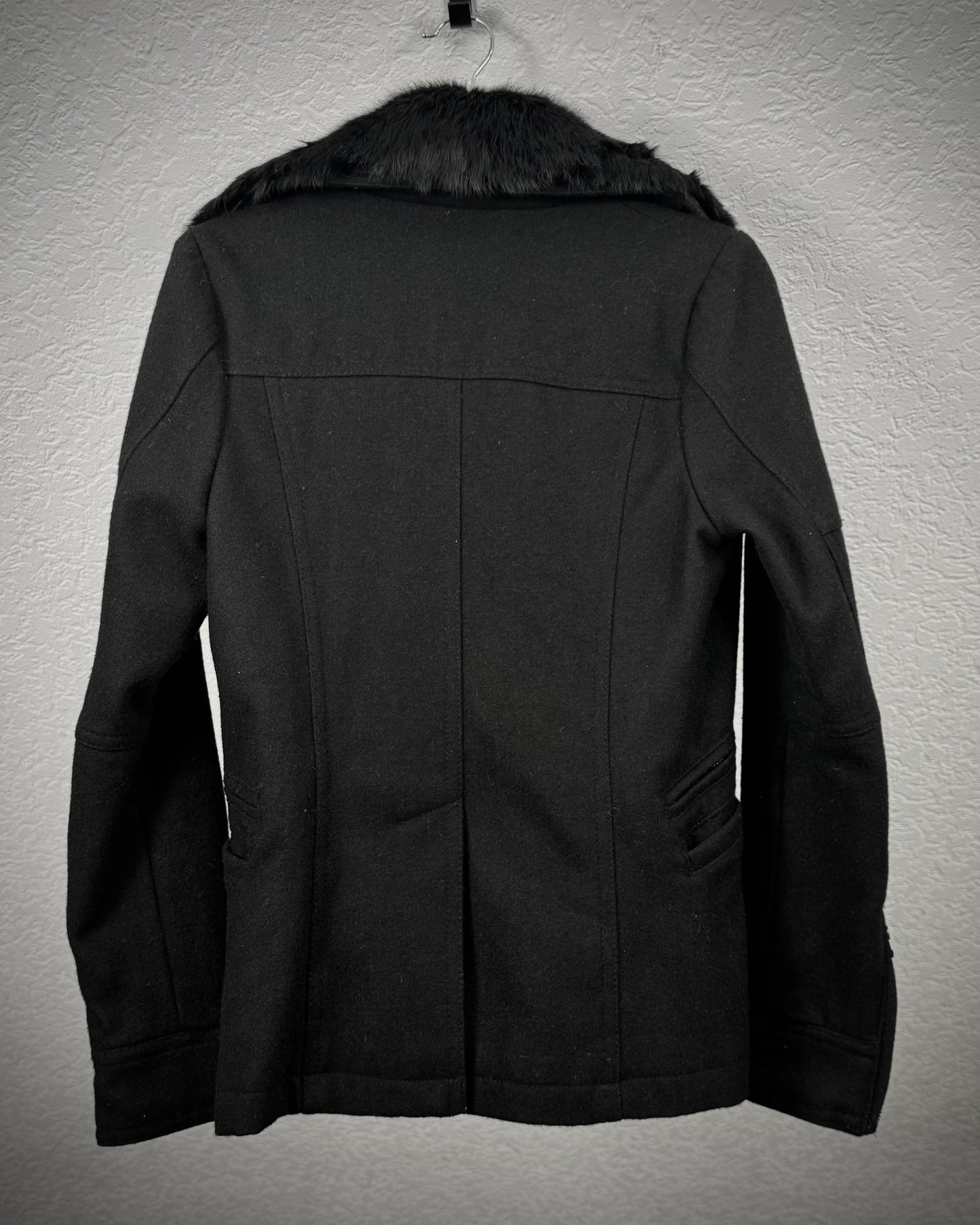 Fuga Fur Collar Napoleon Wool Jacket