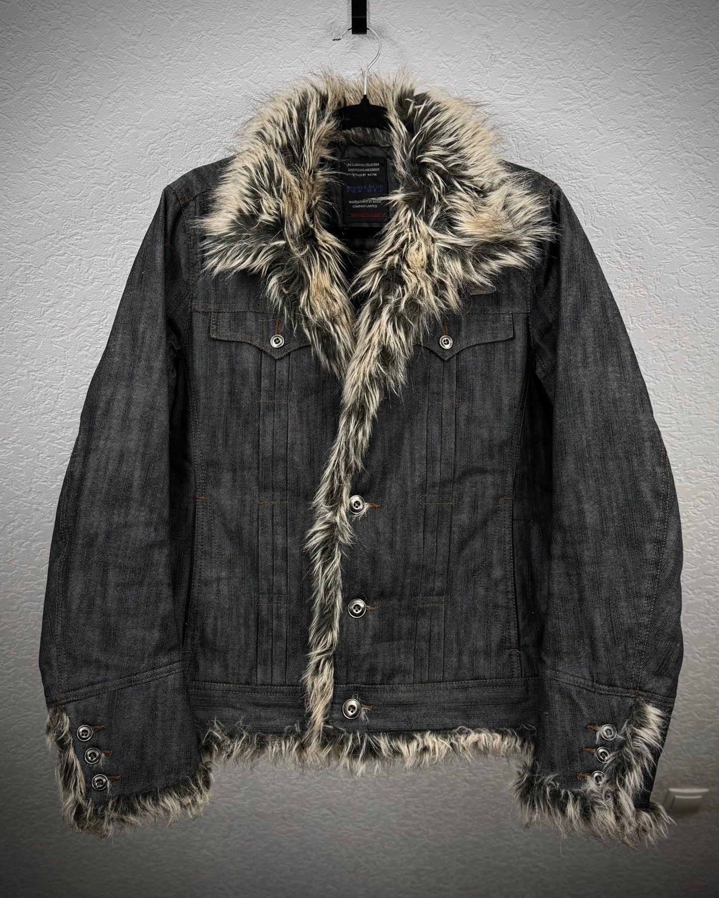 Nicole Club Fur Extended Denim Jacket
