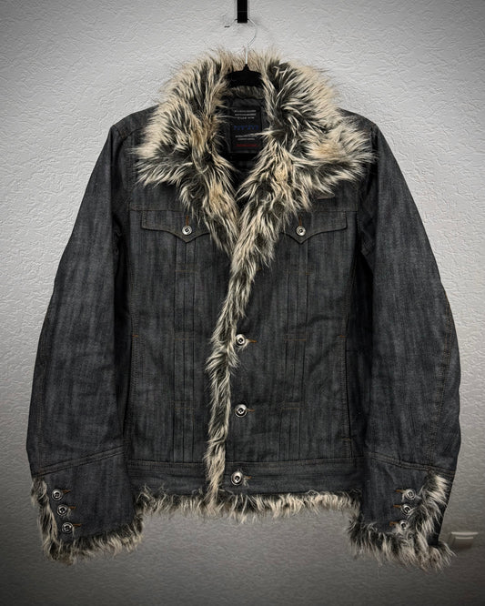 Nicole Club Fur Extended Denim Jacket