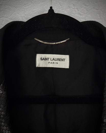 Saint Laurent Paris SS15 Python Lapel Blazer