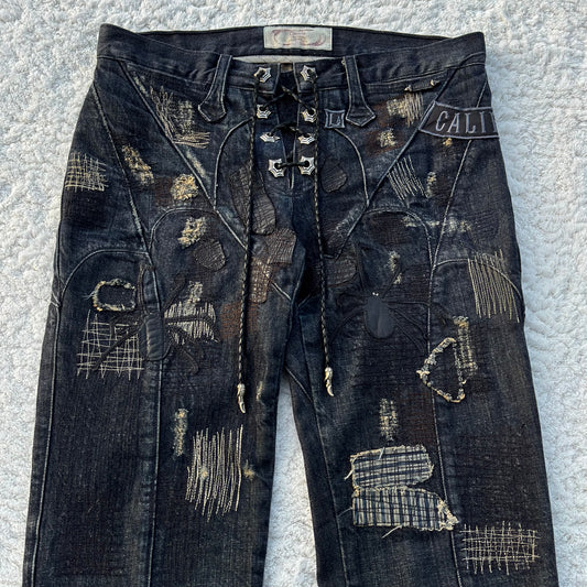 Henry Duarte „Spider“ Flared Lace-Up Denim