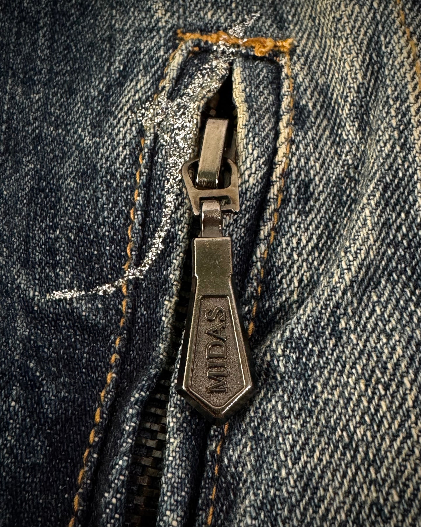 Midas Silver Splatter Distressed Denim Jacket