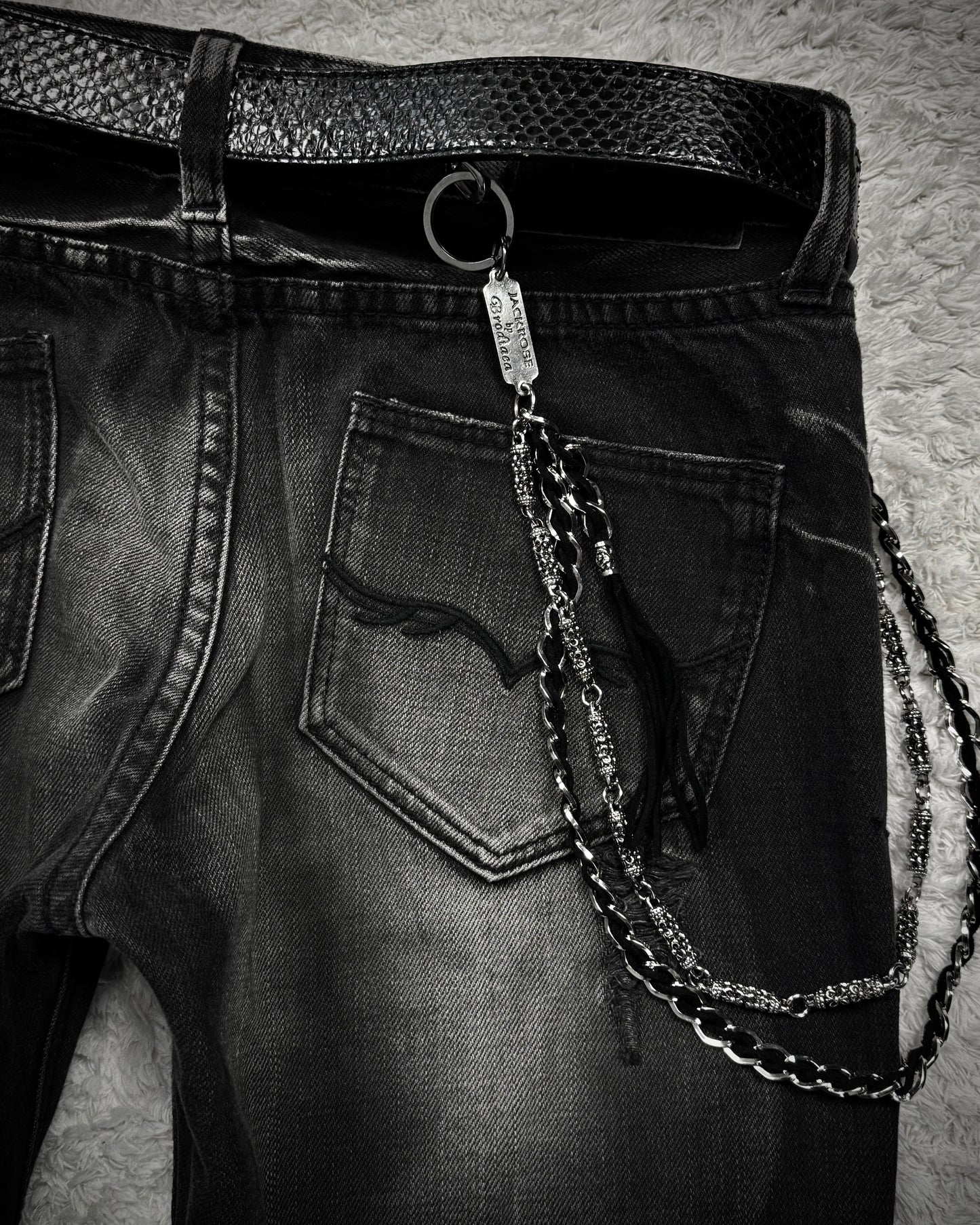 Jack Rose Double Layered Fleur De Lis Wallet Chain