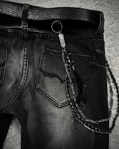 Jack Rose Double Layered Fleur De Lis Wallet Chain