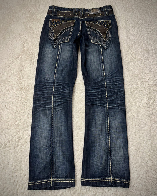 Rebel Spirit Studded Western Detailed Denim