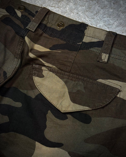 G.O.A Camo Cargo Zippered Flared Pants