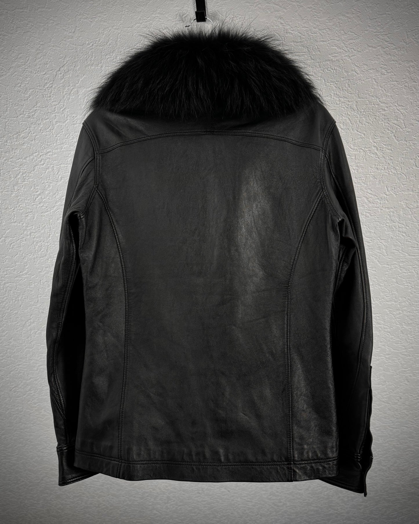 A.S.M. Raccoon Fur Sheepskin Leather Jacket