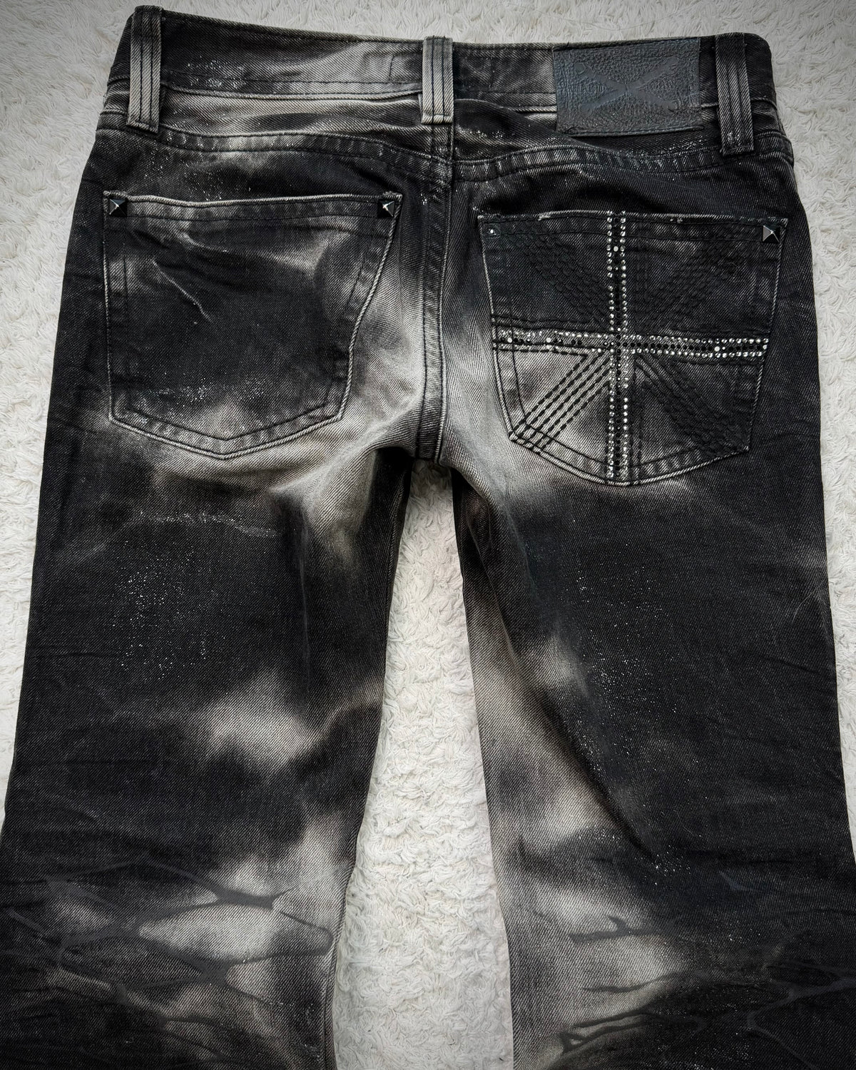 Xfrm Clawmarks Luster Coated Flared Jeans