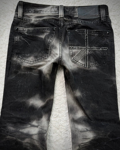 Xfrm Clawmarks Luster Coated Flared Jeans