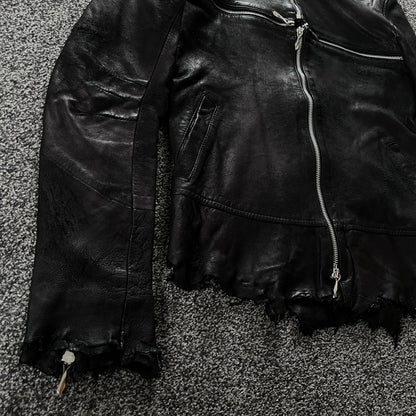 14th Addiction Cross Zip Leather Jacket