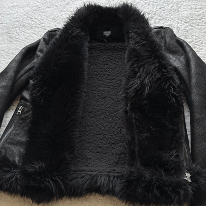 Glad News Stingray Pattern Fur Jacket