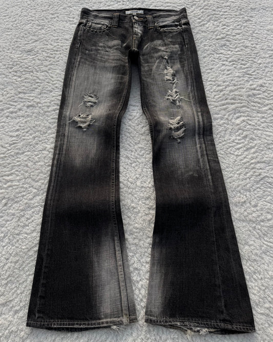 Varosh Pierced Distressed Flared Jeans