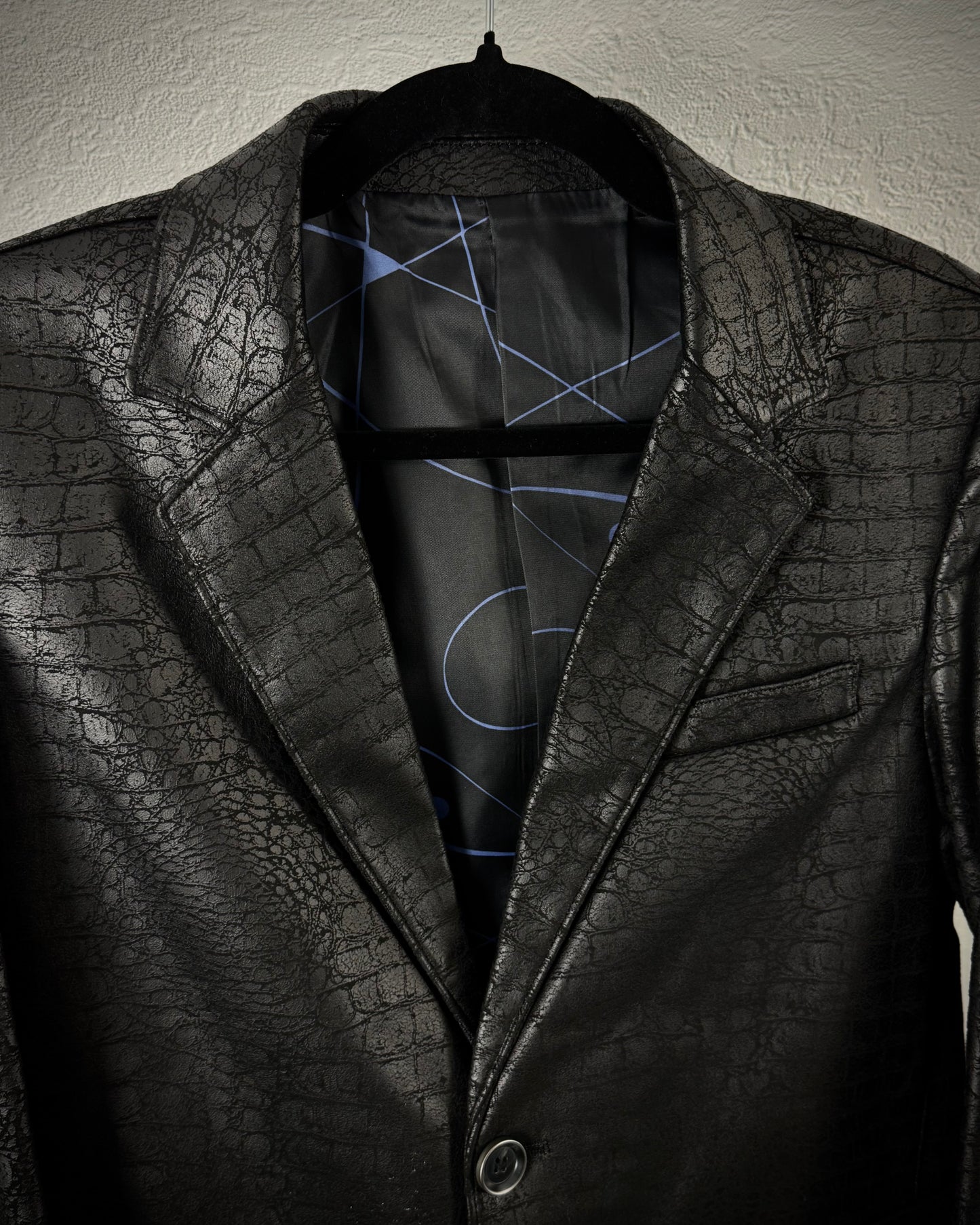 K-Boxing Crocodile Pattern Blazer